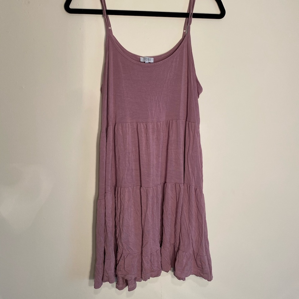Tobi Spaghetti Strap Tiered Sundress